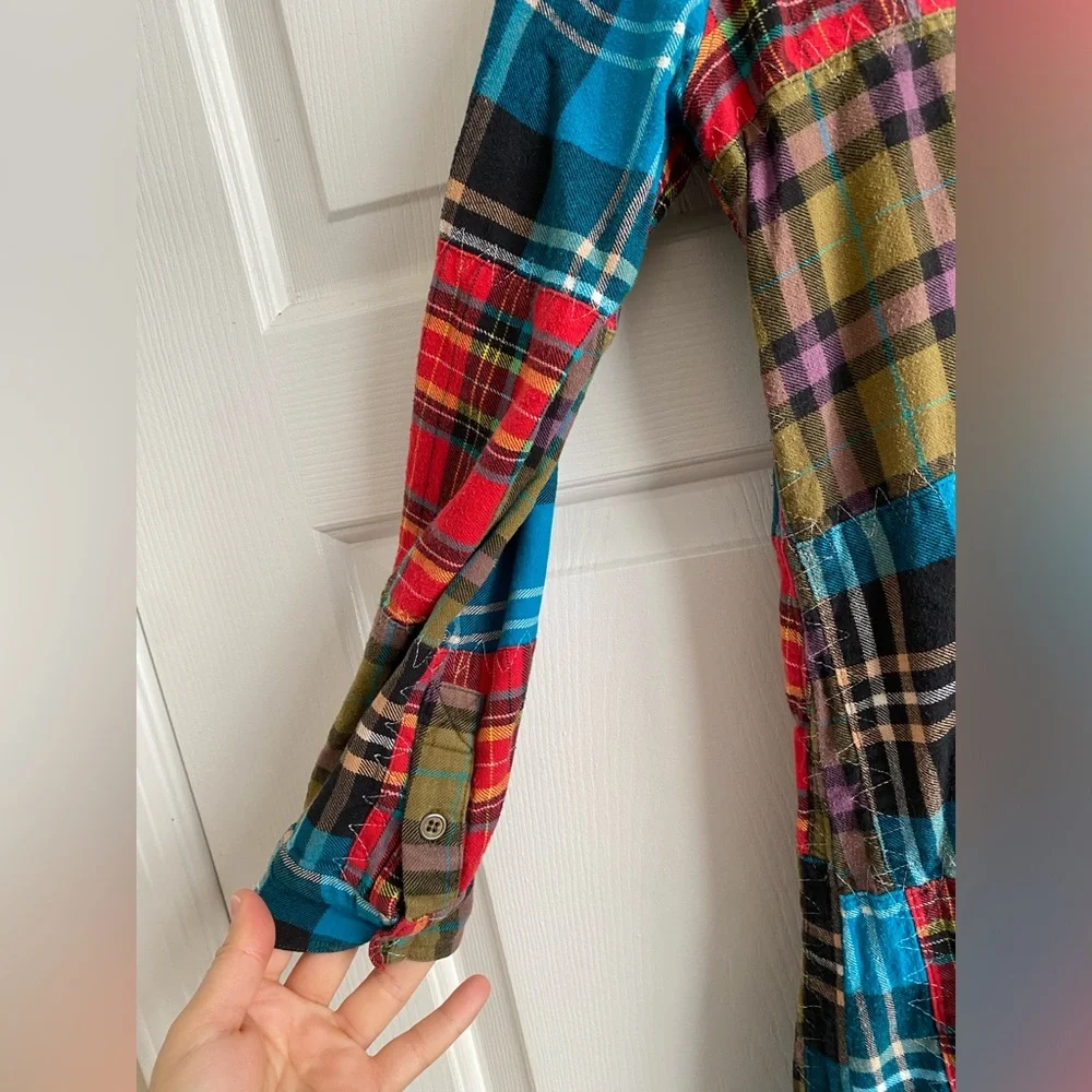 Soft Surroundings Plaid Patchwork Popover Dress Size Small - Picture 7 of 7